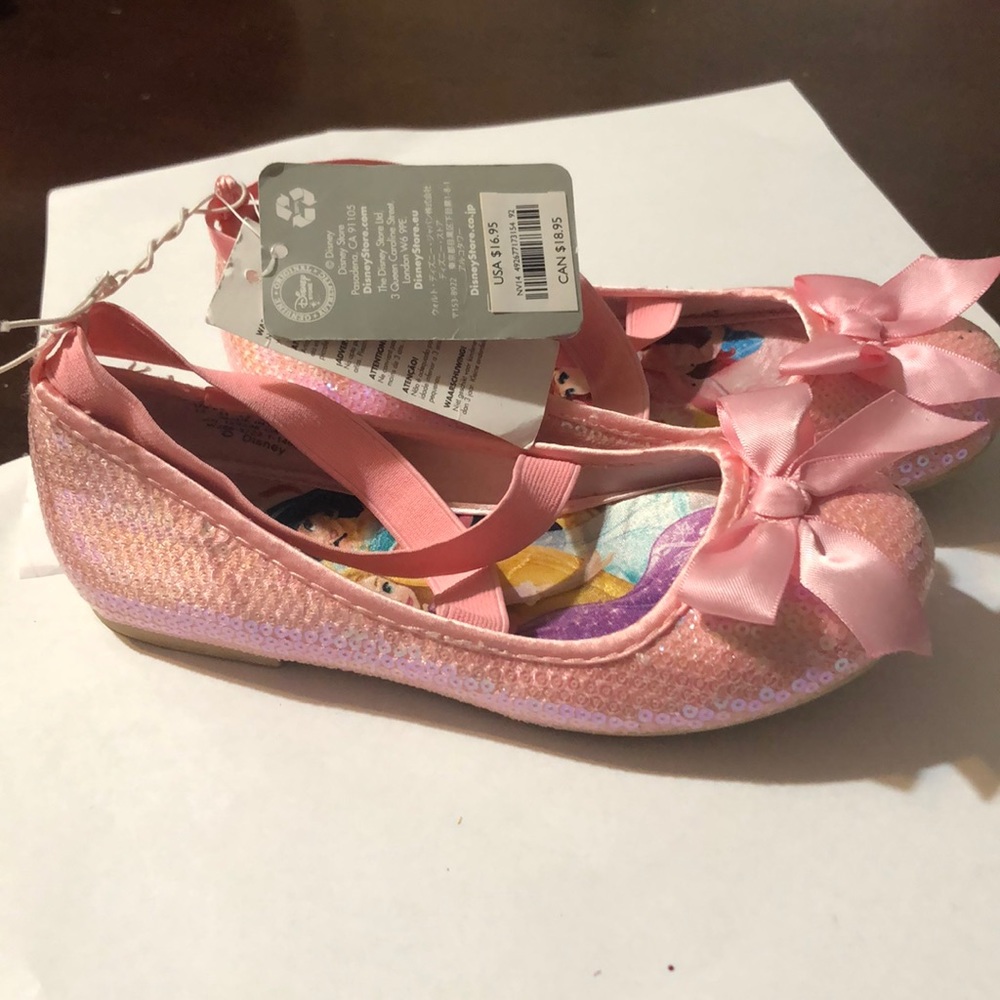 Disney Store Little Girl Ballet Flats, Size 13.